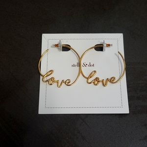 Gold love hoops